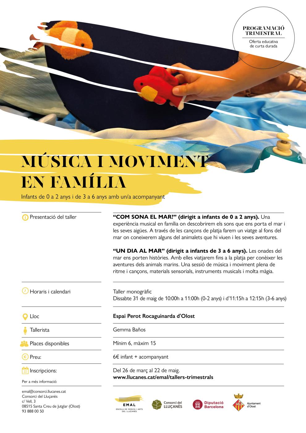 Música i moviment en família: per a famílies amb infants de 0 a 2 anys i de 3 a 6 anys